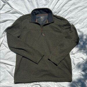 G.H. Bass & Co Men's Olive Zip-Up Sweater